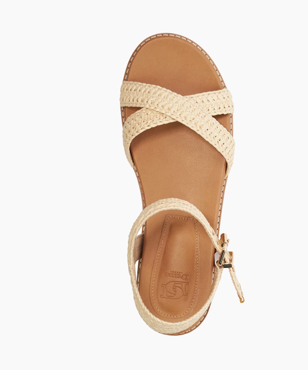 Lassey Natural Casual Flat Sandals Dune London