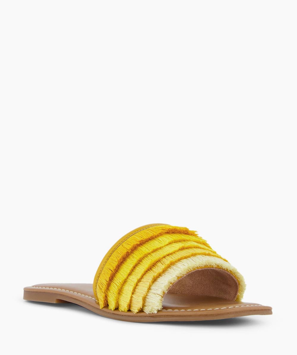 Dune hotsell yellow sandals