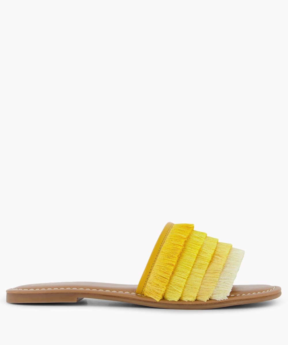 Dune yellow sandals outlet