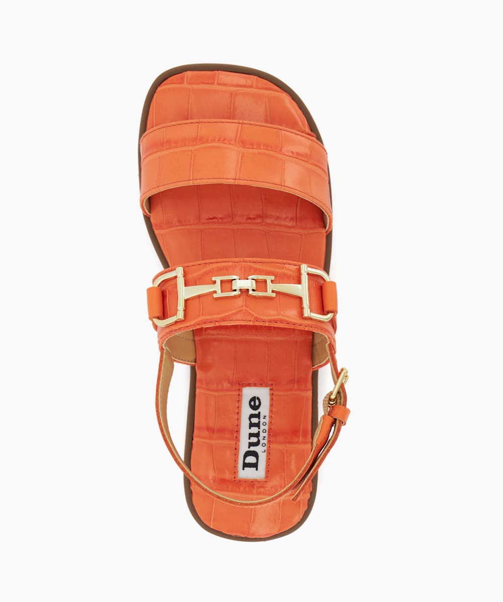 Dune orange sandals hotsell