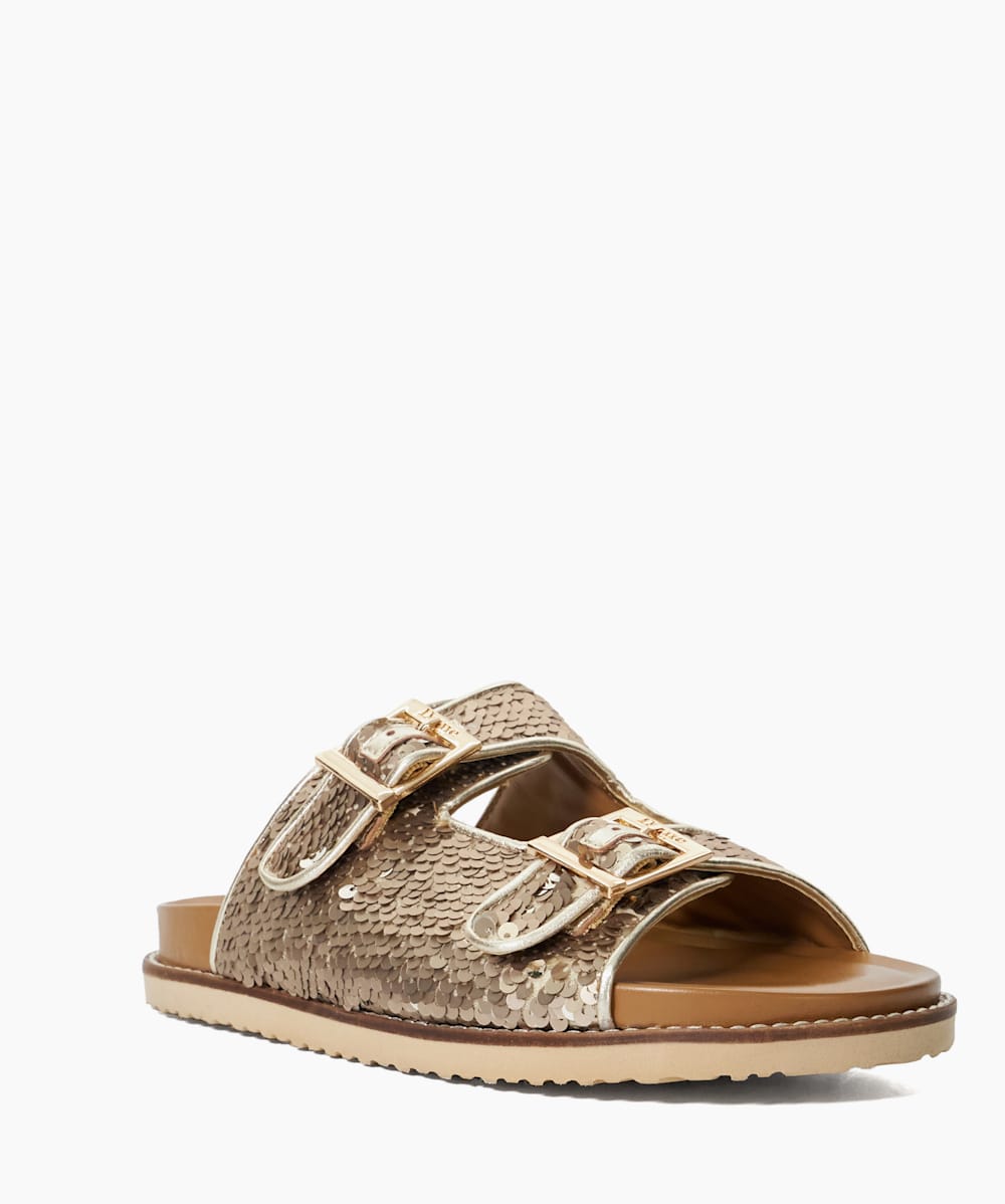 Gold sequin sandals store