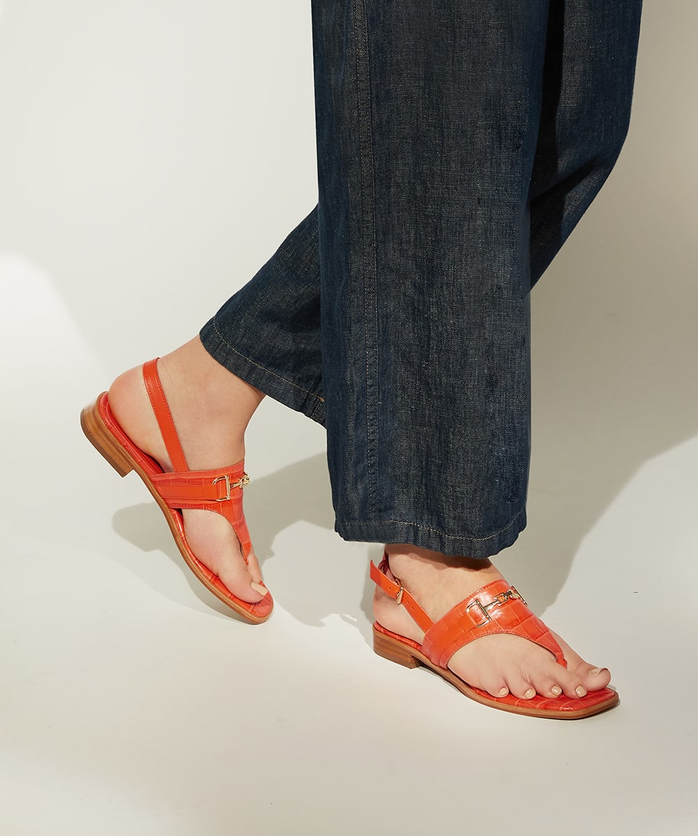 Womens top orange sandals