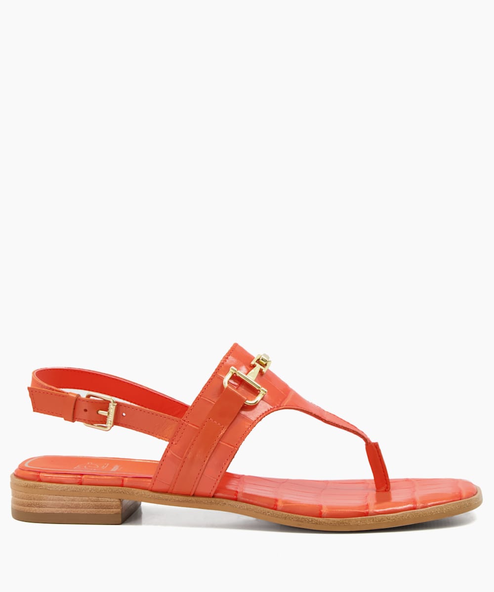 Orange and white sandals online