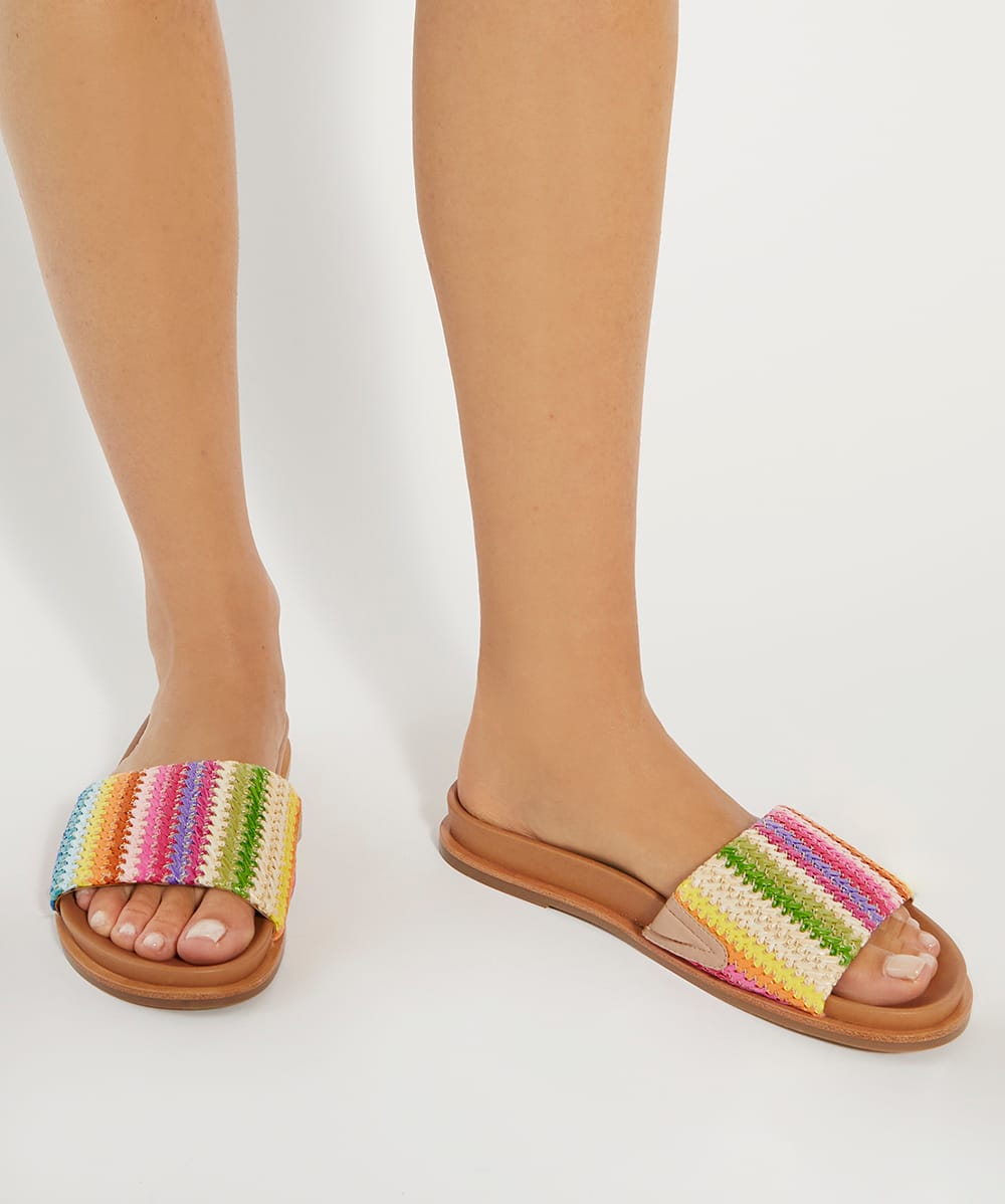Rainbow slip on sandals 2025