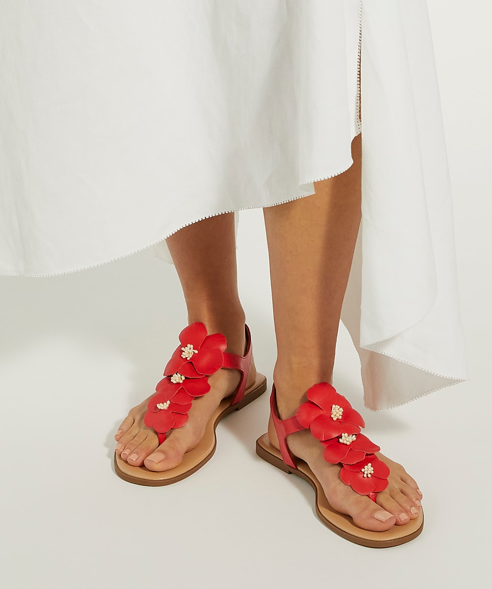 Red toe post sandals uk discount