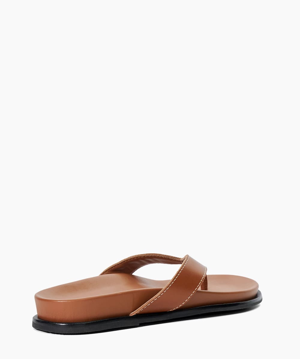 Dune tan leather sandals deals