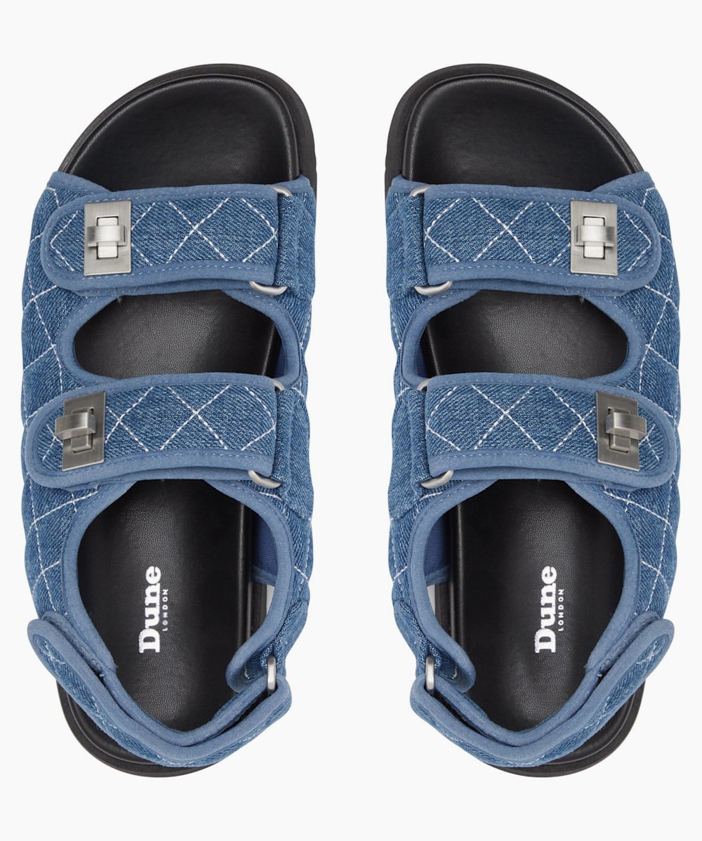 Dune blue sandals online