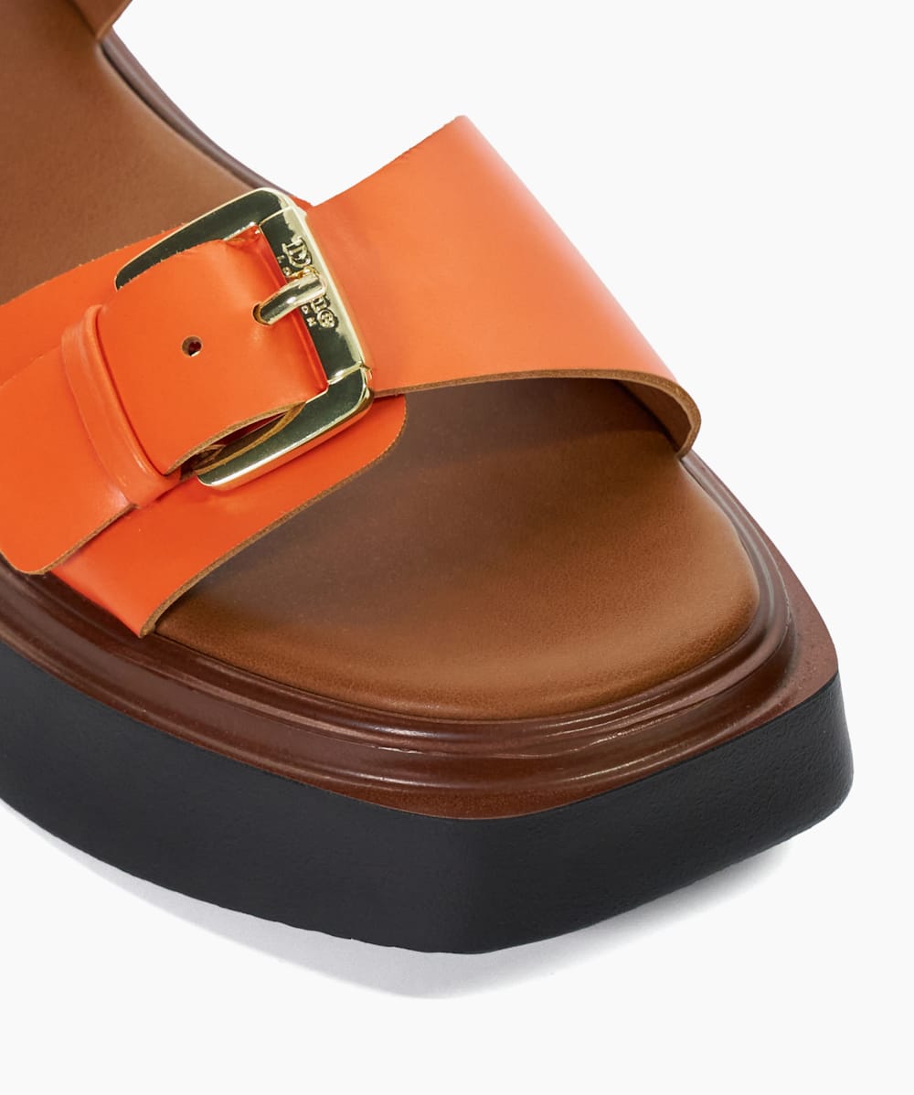 Orange flatforms on sale