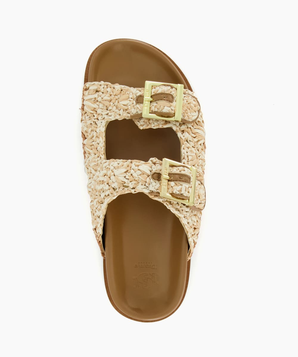 Dune raffia sandals online