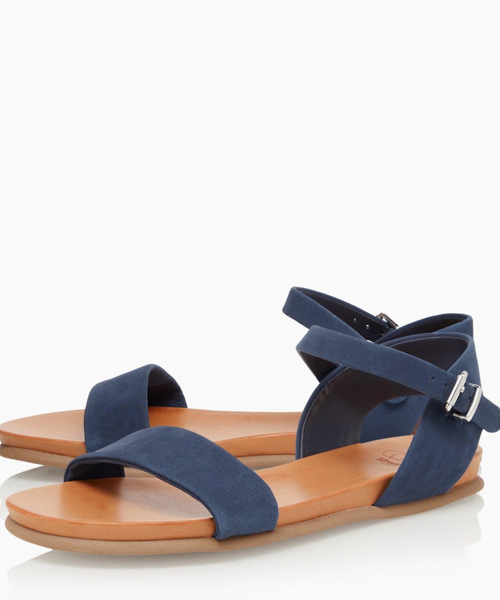 Dark blue flat sandals store