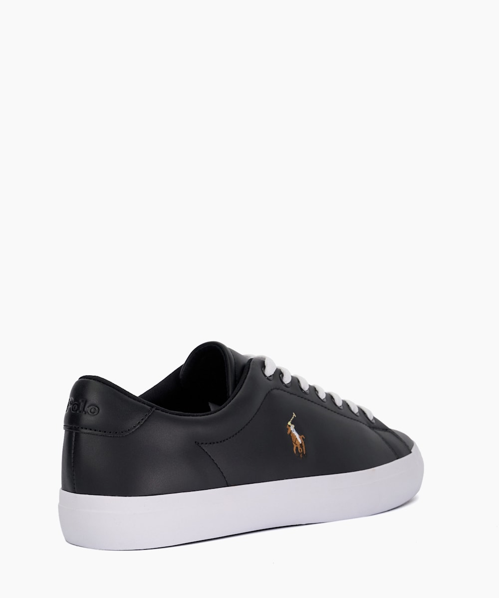 Longwood Black Logo Lace Up Tennis Trainers Dune London