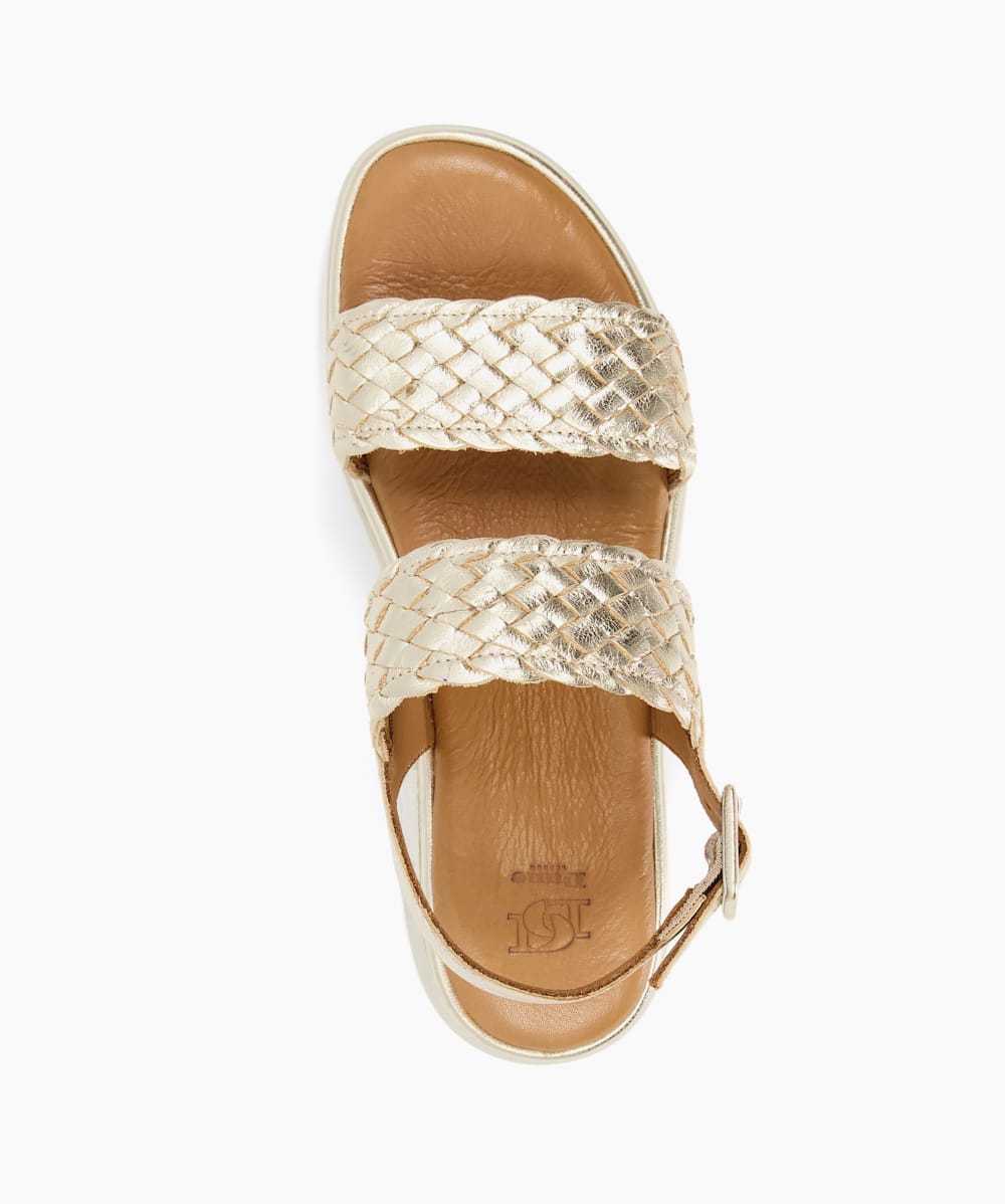 Gold woven sale sandals