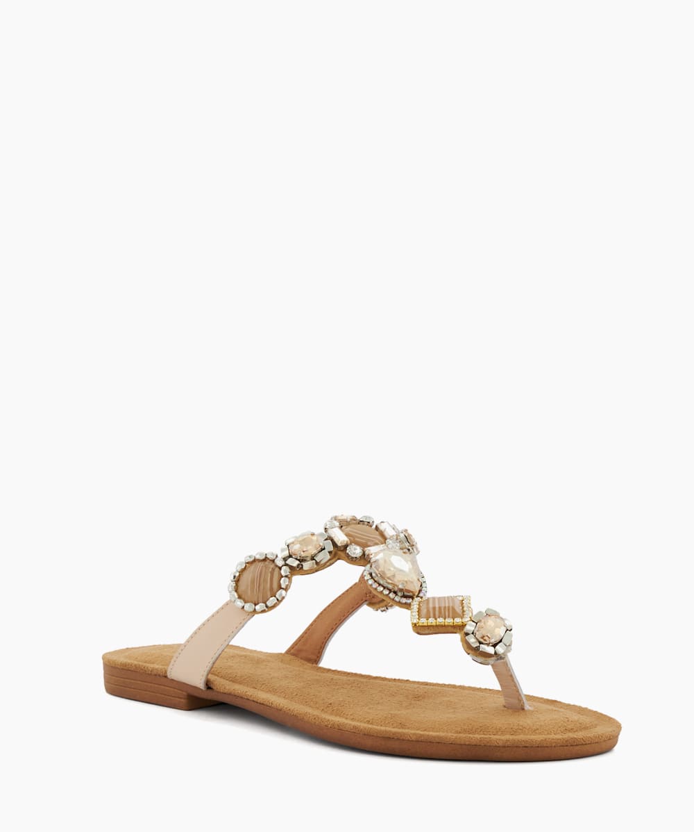 Toe post flat slippers deals