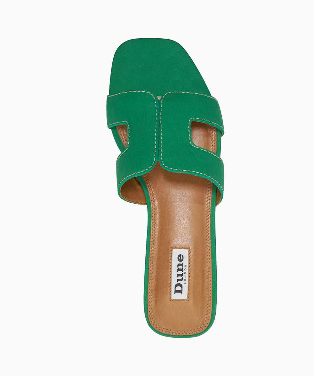 Loupe Green Smart Slider Sandals Dune London