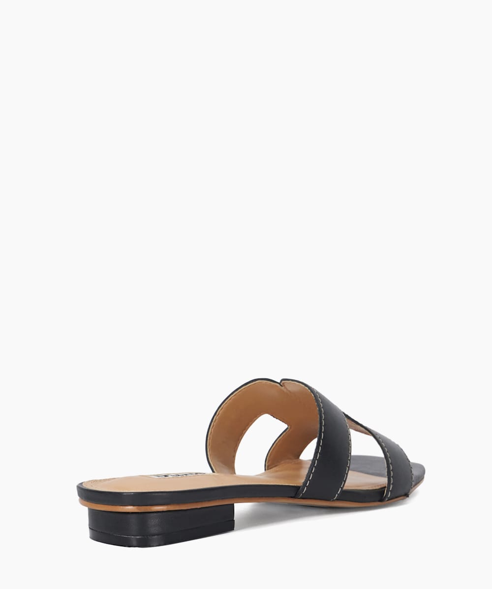 Loupe Black Smart Slider Sandals Dune London
