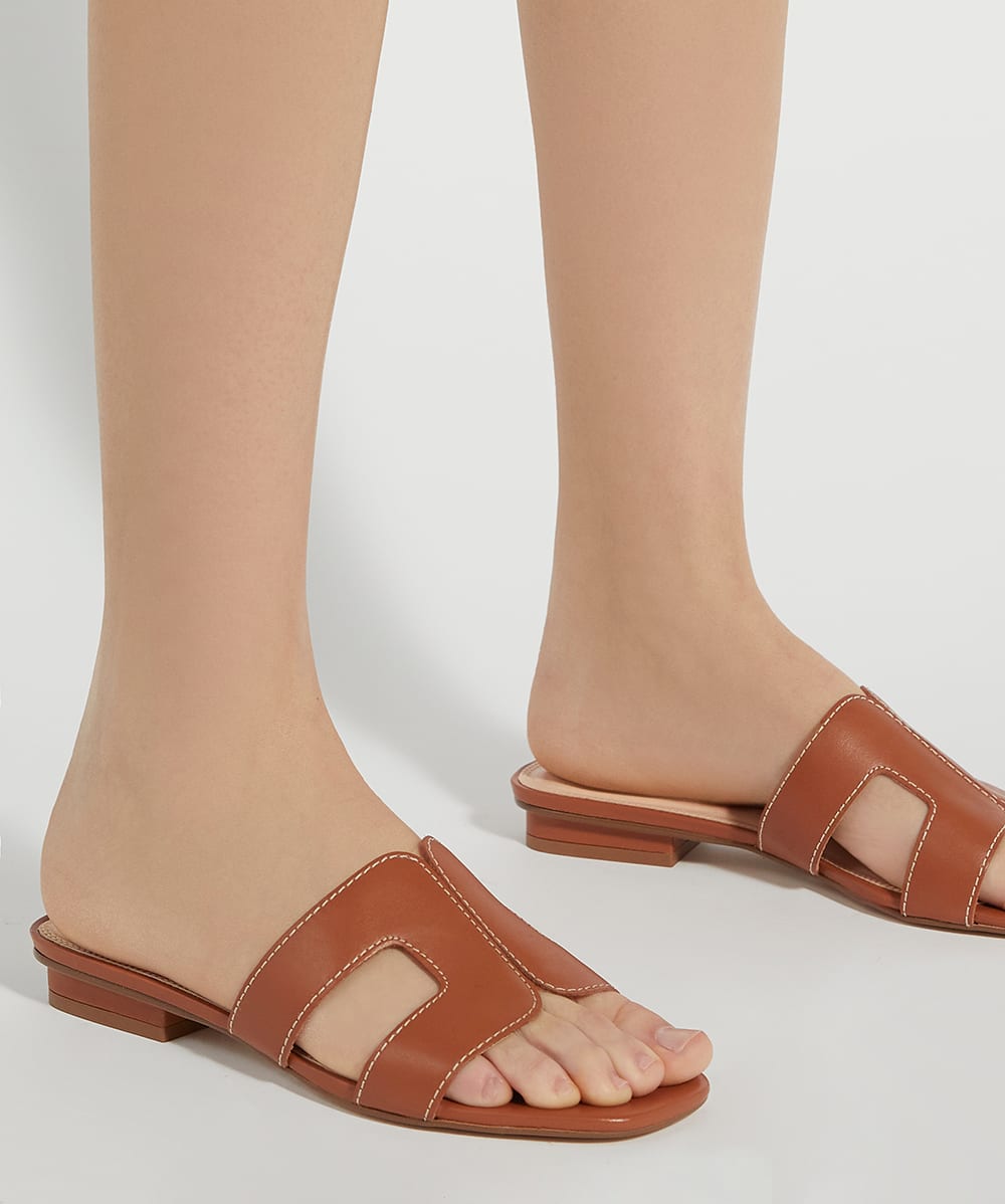 Dune loupe cheap tan sandals