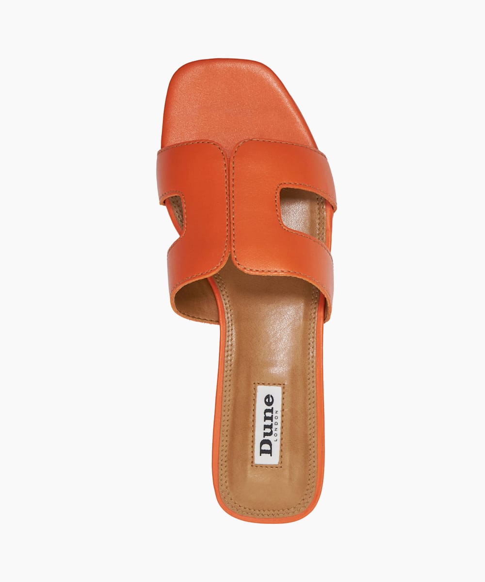 Dune orange sandals hot sale