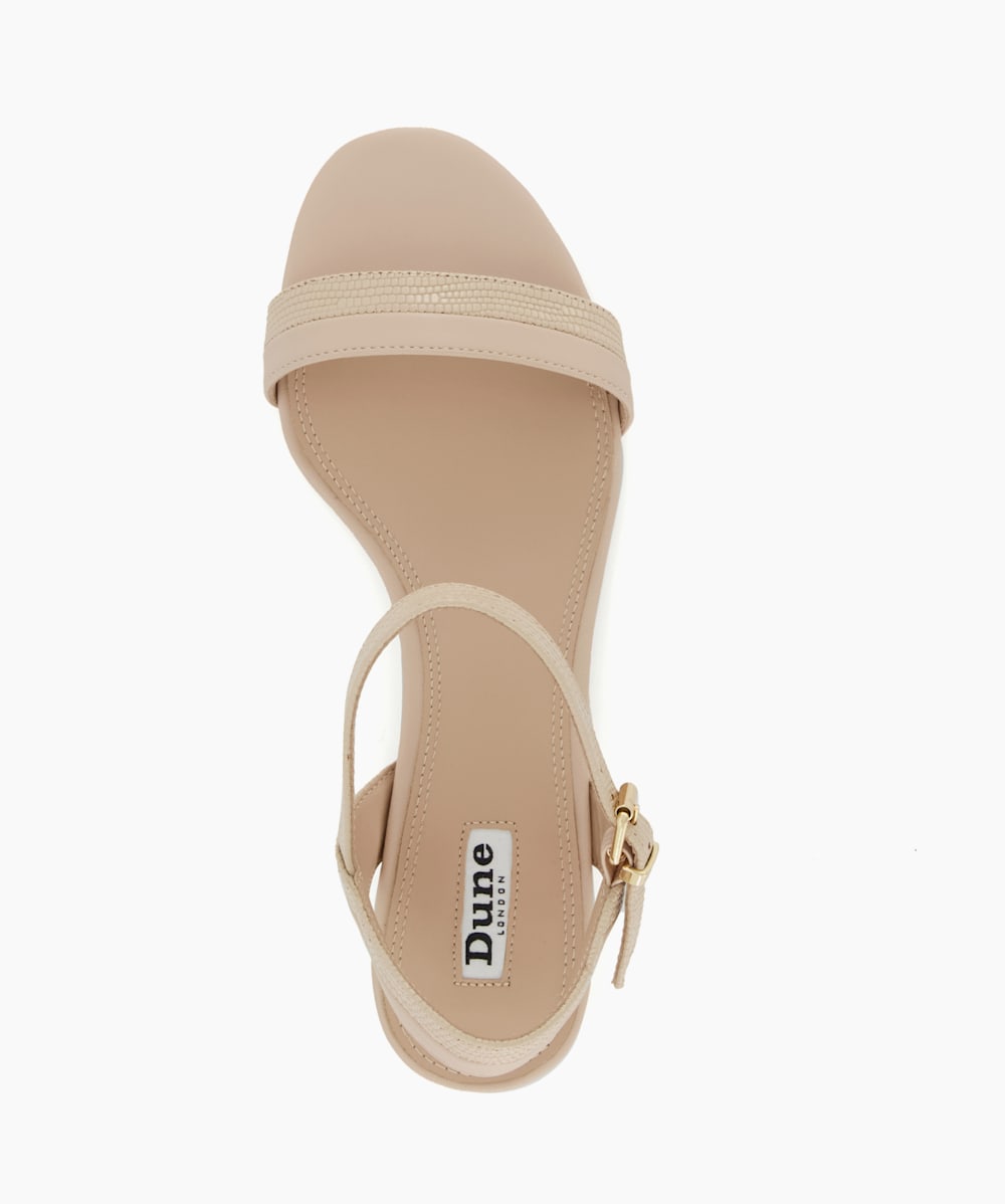 Loyalty Blush Leather Sandals Dune London