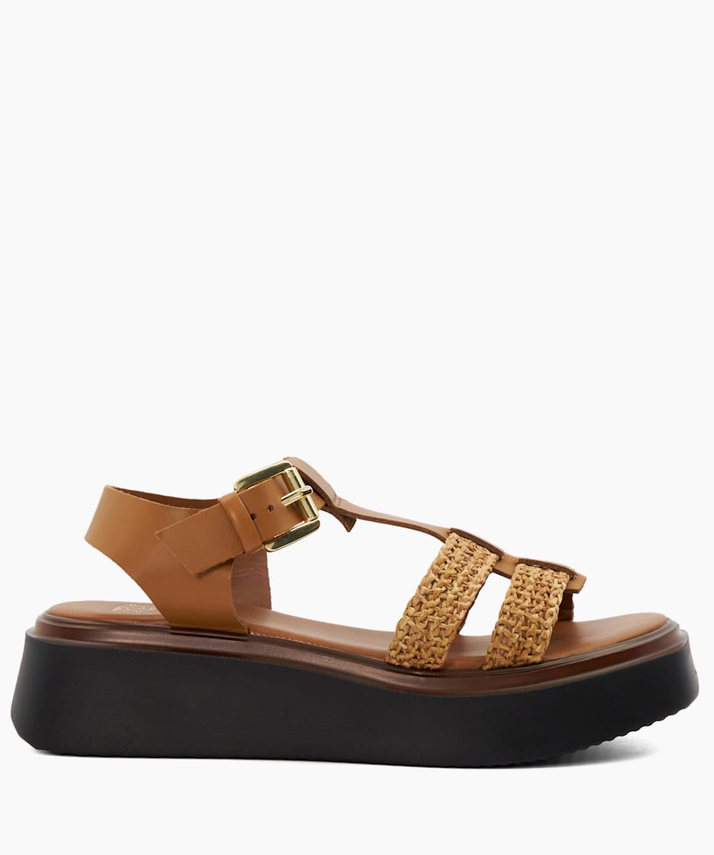 Dune tan sandals deals
