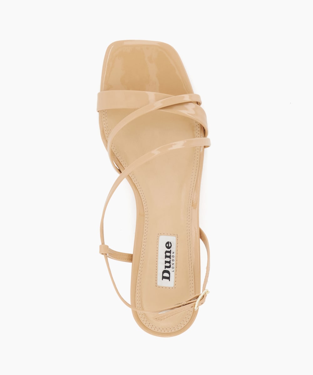 Strappy nude new arrivals flat sandals