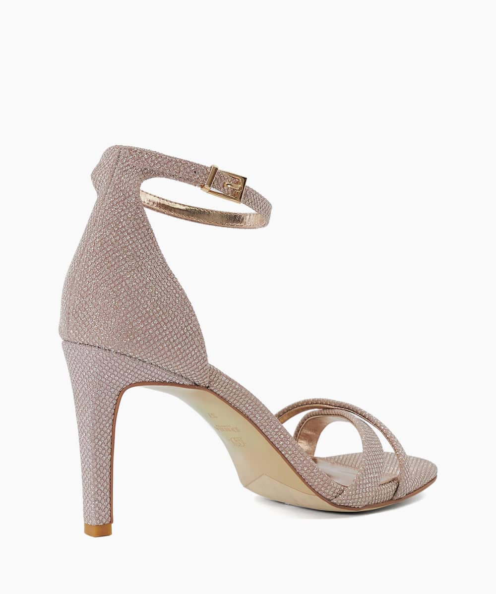 Rose gold sandals dune discount