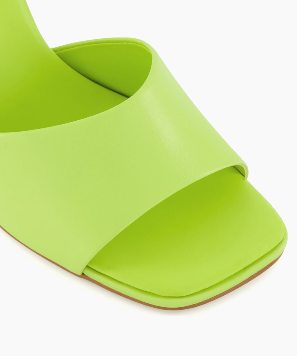 Lime green mule heels discount