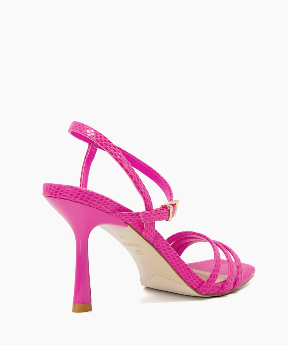 Strappy pink sandals shop