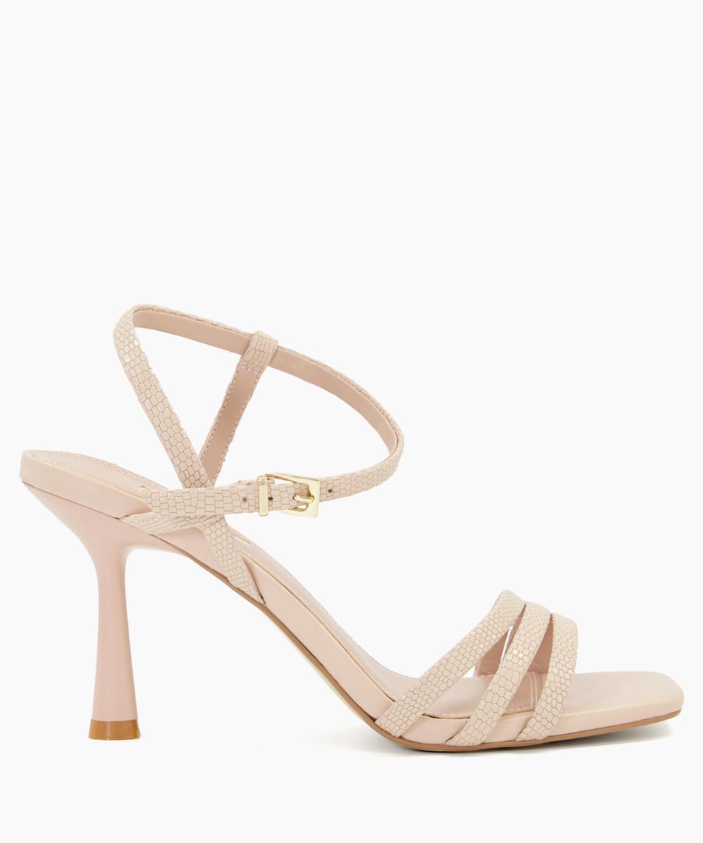 Nude 3 strap heels hotsell
