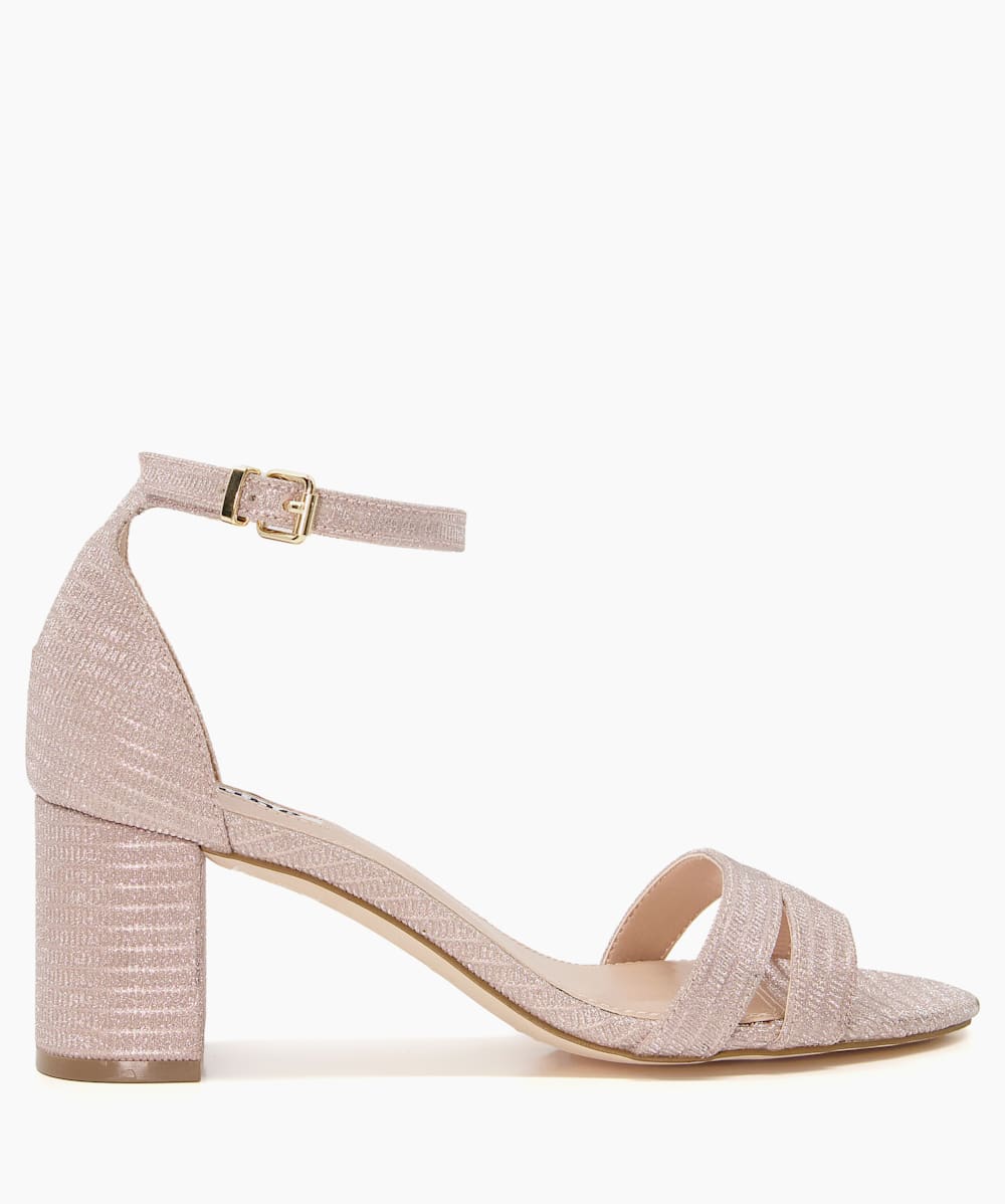 Rose gold block heels store