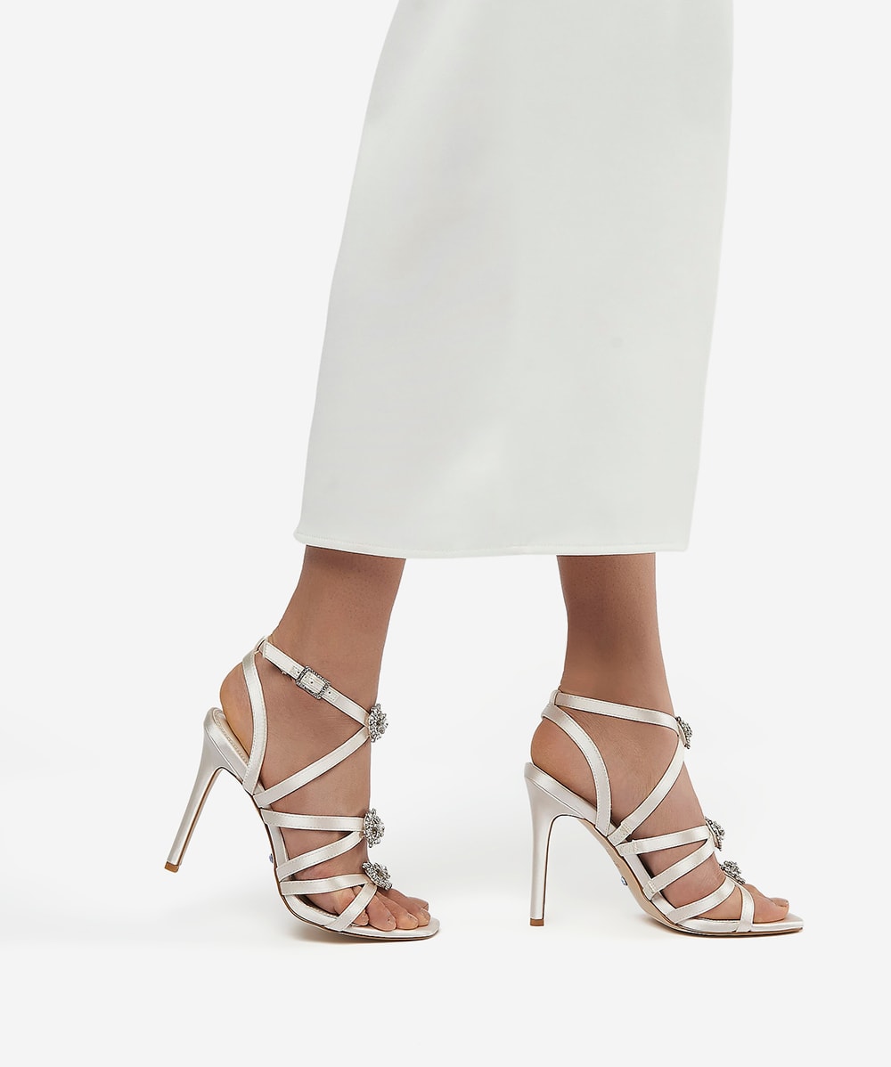 Crystal strappy sandals sale