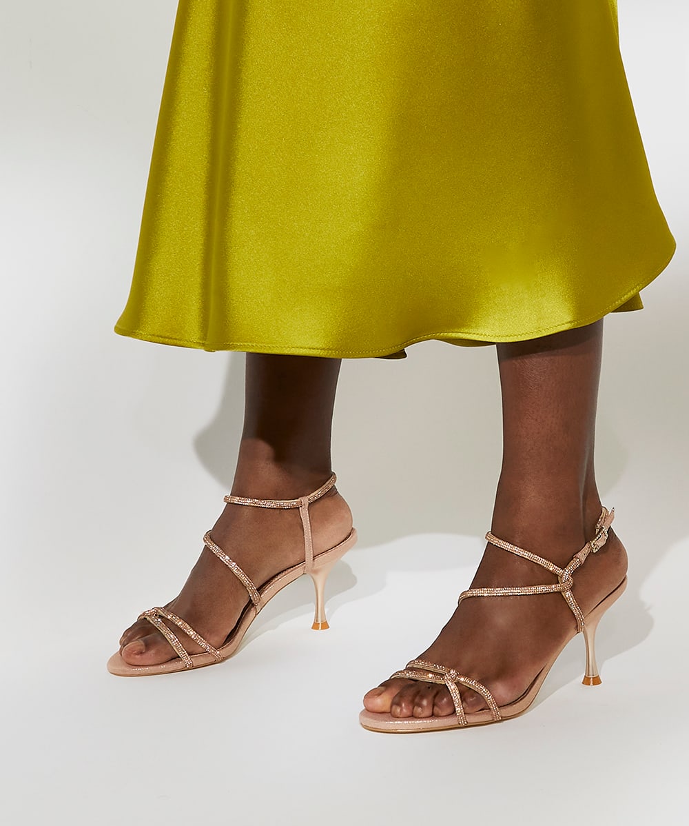 Dune gold strappy sandals on sale