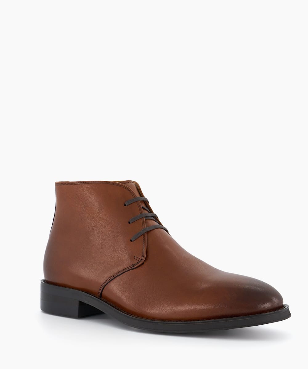 Dark tan deals ankle boots