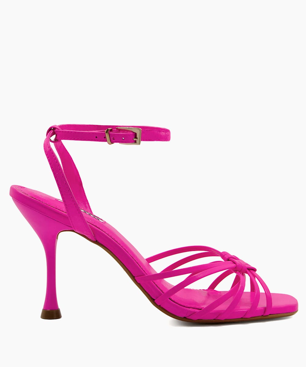 Pink strappy kitten sales heels