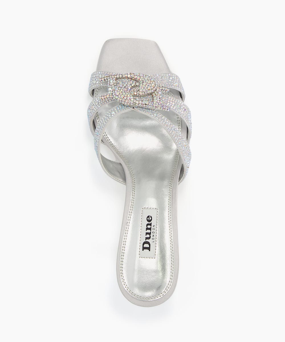 Ladies silver mules sale