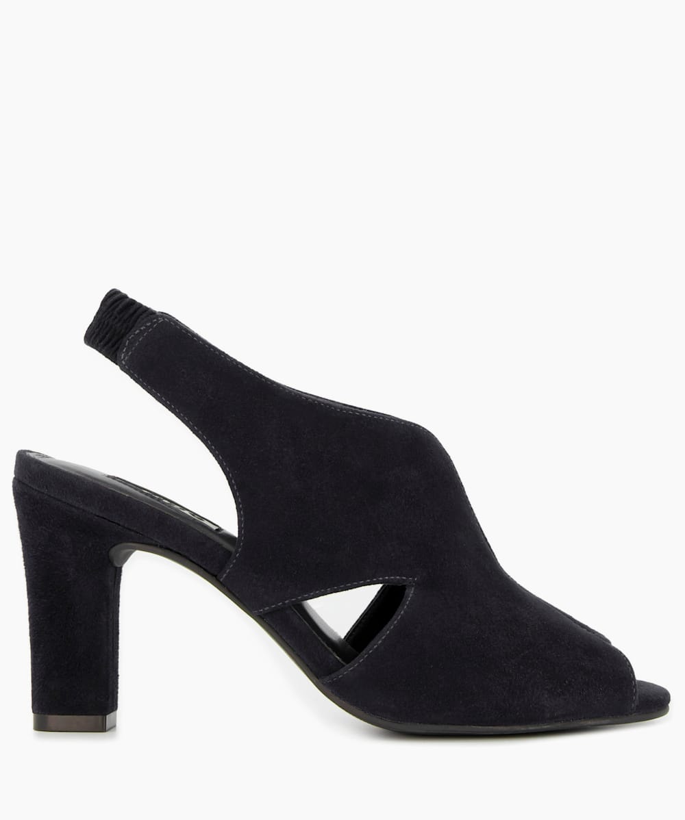 Suede high sales heel shoes