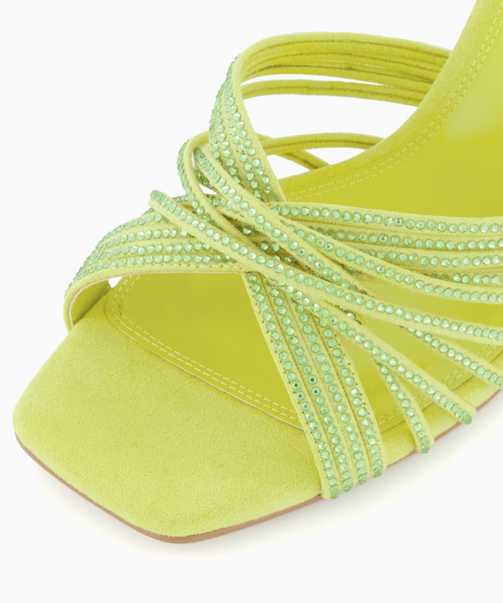 Lime green store sandals with heels