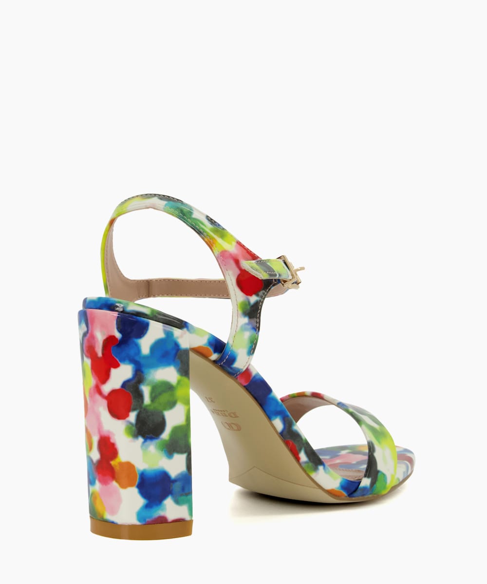 Multicolor sequin ankle strap chunky discount heeled sandals