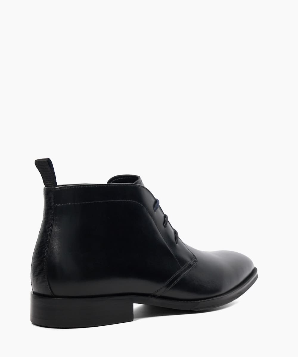 Marvinn Black Leather Chukka Boots Dune London