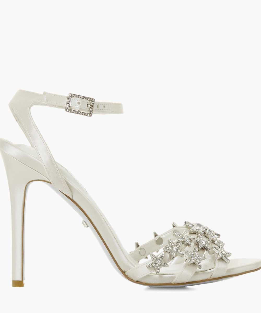 Embellished heel wedding shoes top