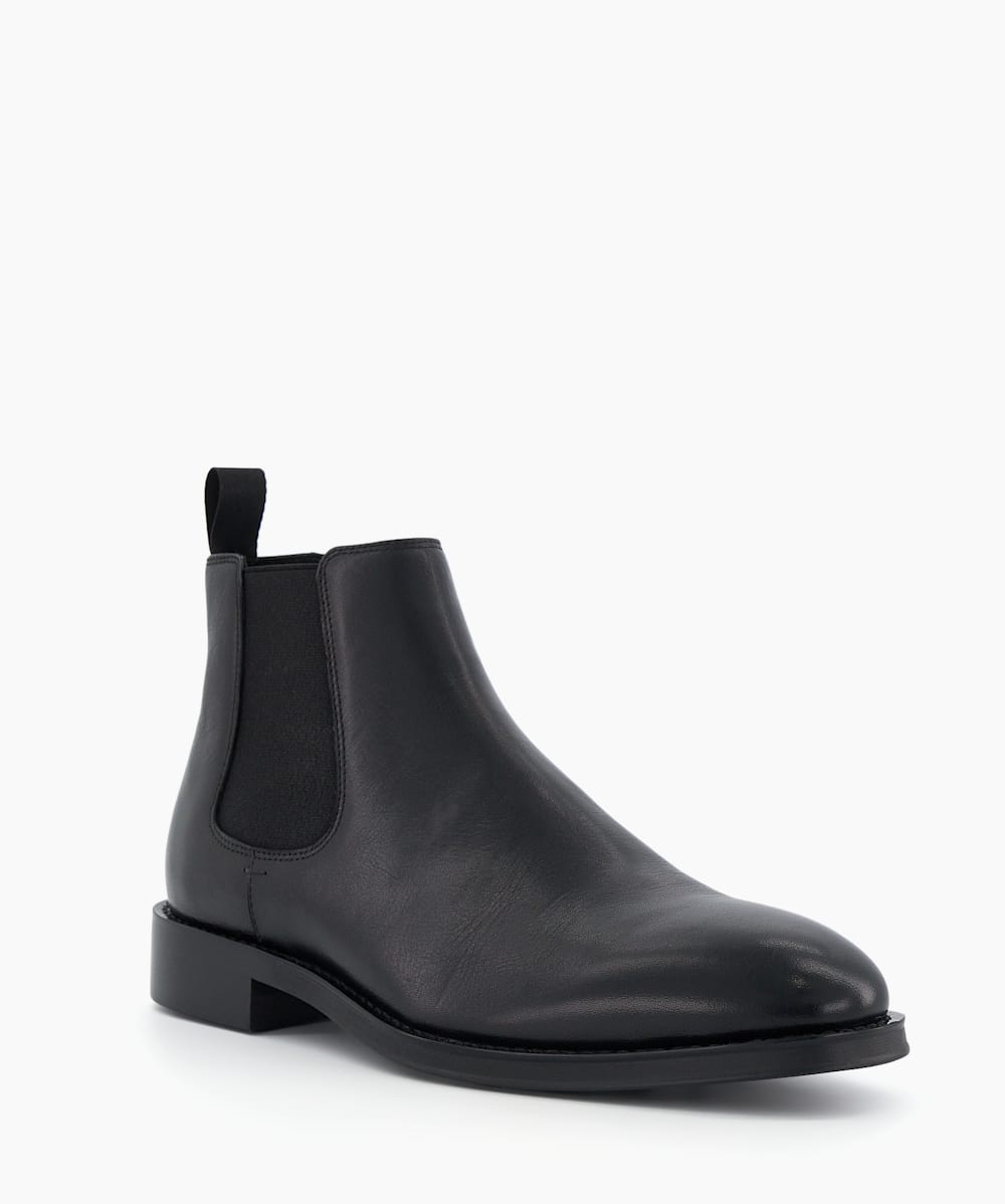 Dune chelsea boots in black leather online