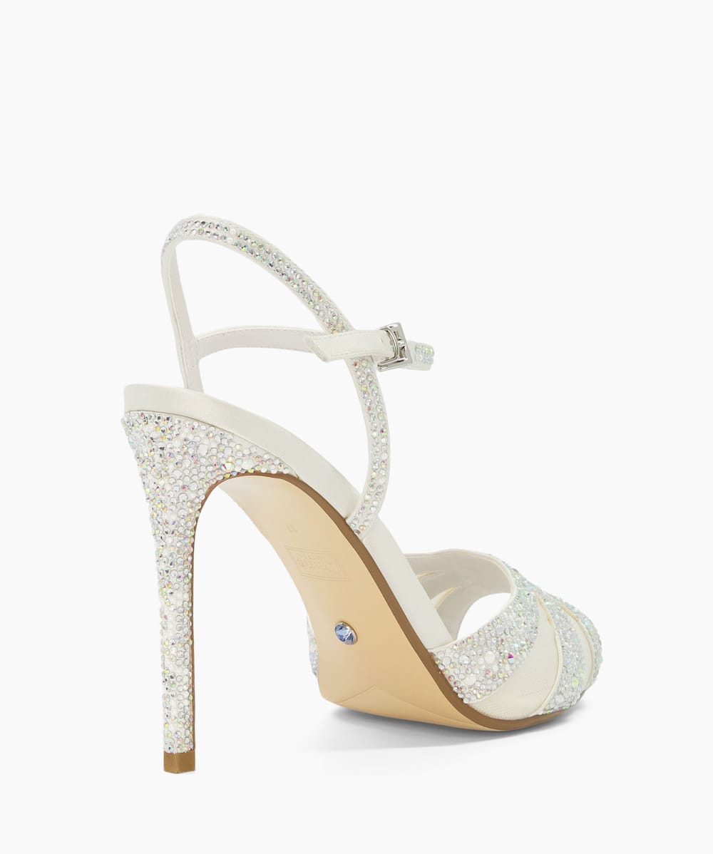 Bridal embellished heeled sandals best sale