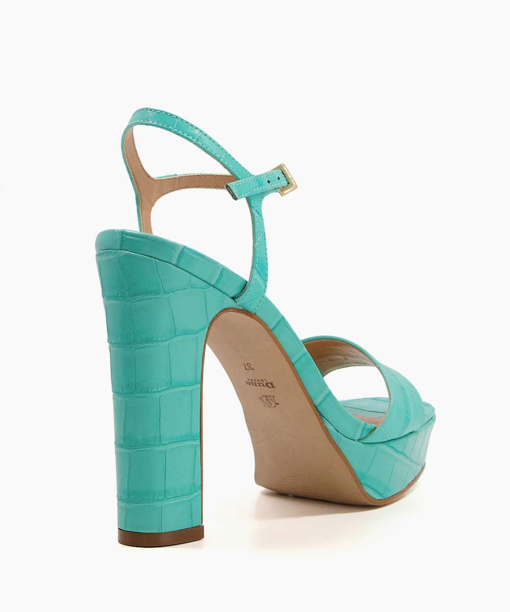 Turquoise platform sandals clearance
