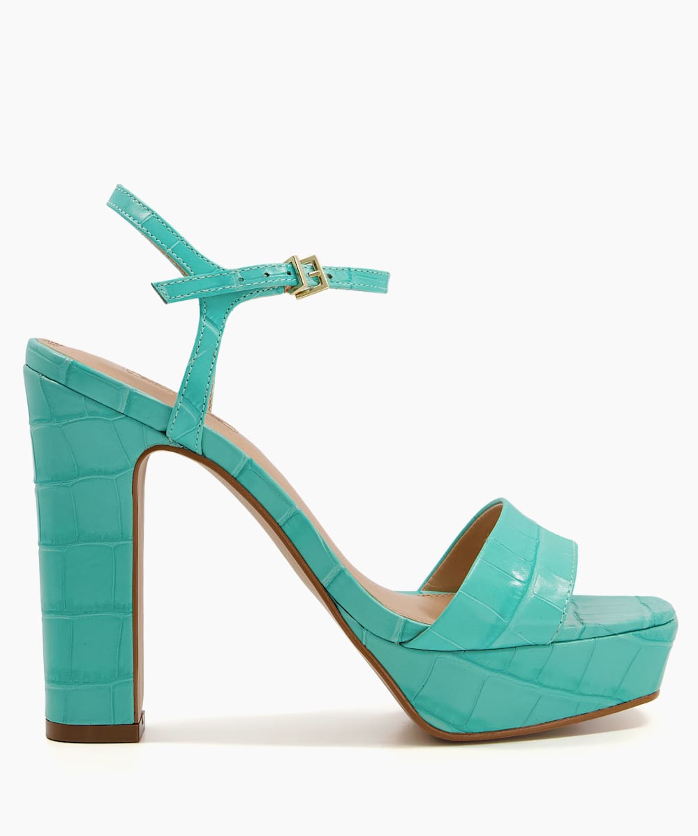 Turquoise block heels cheap