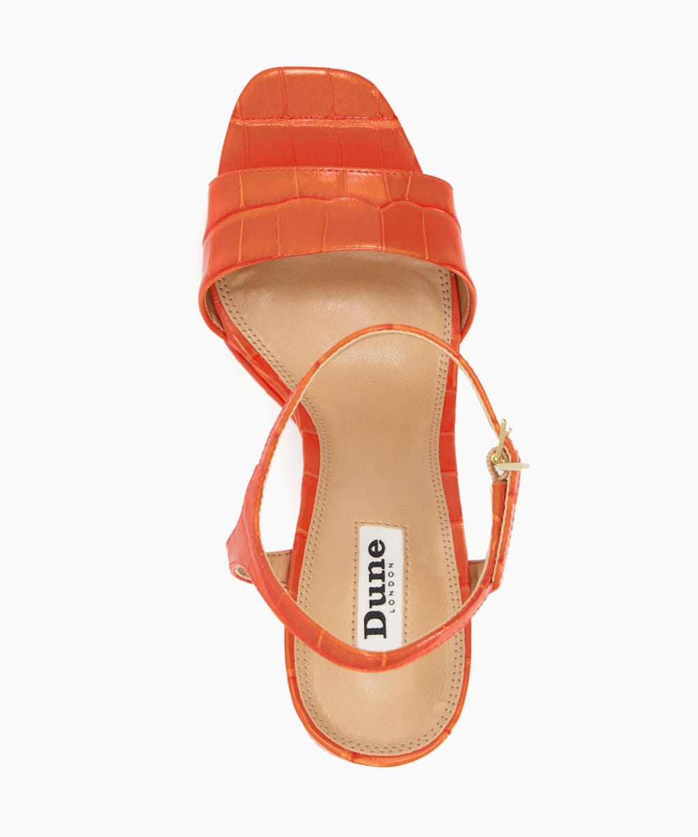 Dune loupe sandals orange sales