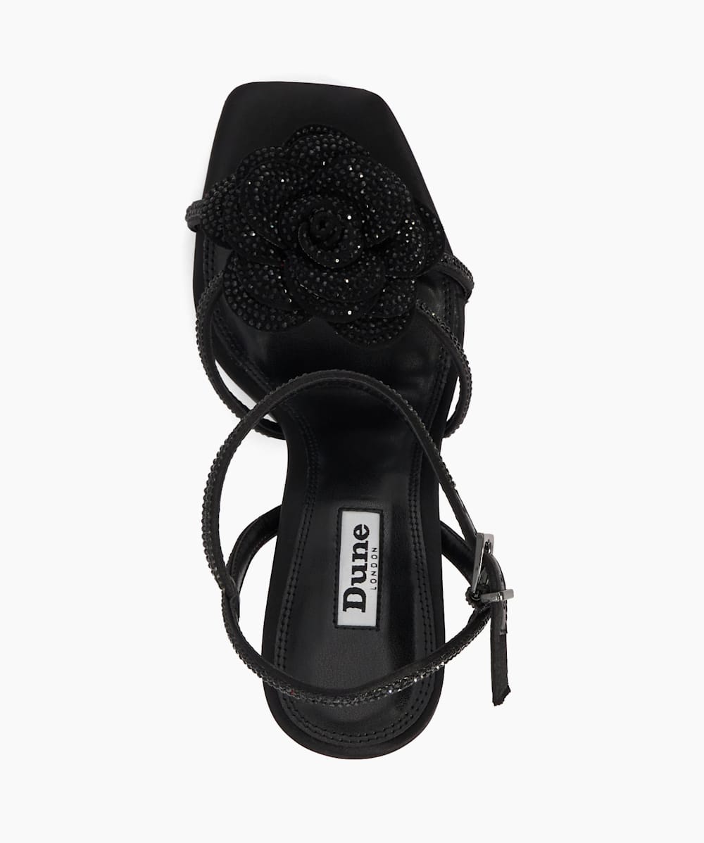 Dune black strappy sandals online