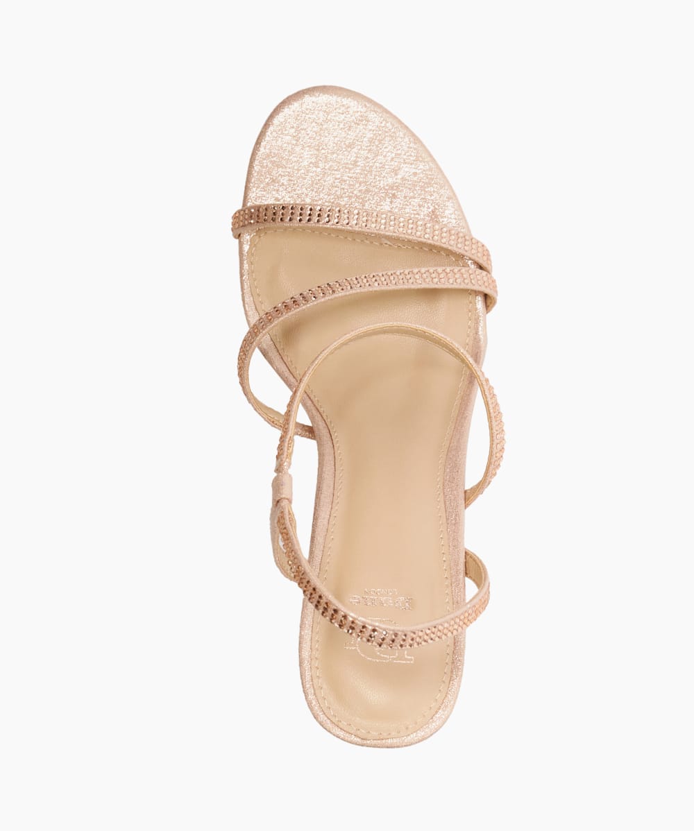 Melonie – Roségold, Verzierte Sandalen mit Absatz | Dune London