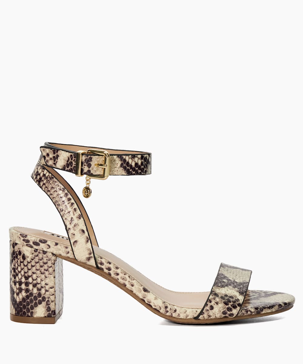 Natural block heel sandals top