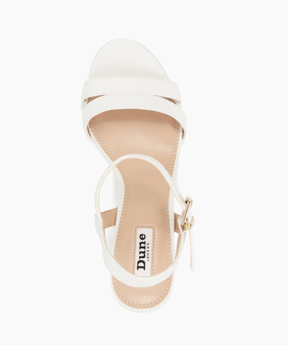 Dune top white sandals