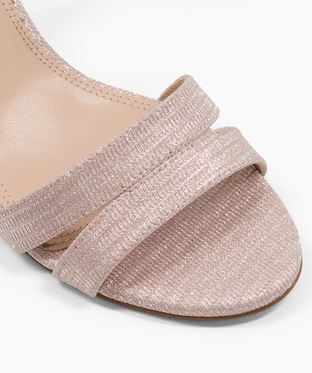 Rose gold shiny heels sales