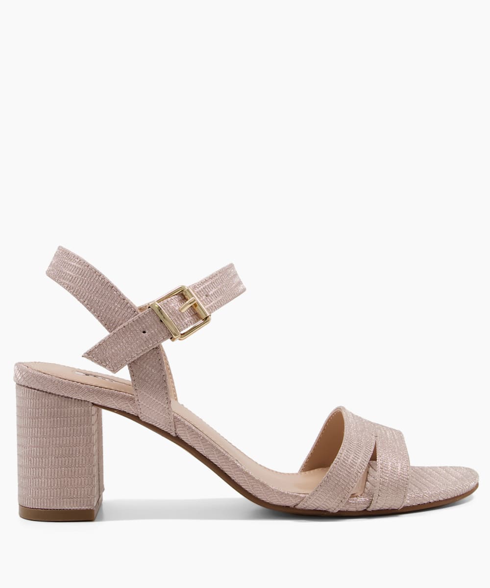Rose gold low heel sandals sales